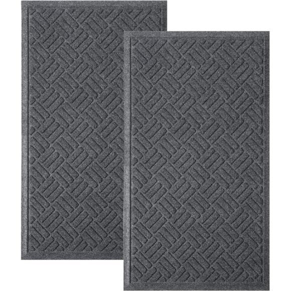 Front Door Mat 2 Pack Indoor and Outdoor Welcome Mat, Absorbent and  Drain Away - Picture 1 of 7